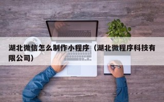 厦门湖北微信怎么制作小程序（湖北微程序科技有限公司）